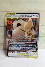 Eevee & Snorlax GX 120/181 Team Up Ultra Rare Holo Pokemon Card  picture