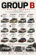 Group B Rally Legends Poster 13x19 Matte Print WRC Racing Garage Wall Art picture