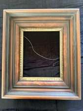 Antique Victorian Walnut Deep Well Frame Gold Gilt Liner Circa 1880s picture