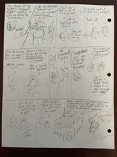 A Phil Foglio Dragon Magazine Comict Original  Rough Layout Drawing. picture