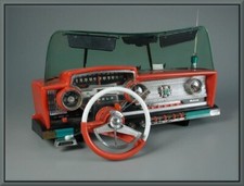 1960s Playmobile Dashboard, Tool Box - Refrigerator Magnet 42 MIL, READ NOT 3D picture