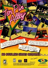ASC Games Ten Pin Alley Vintage Print Ad Windows 95 PlayStation 1995 picture