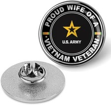 Proud Wife of a Vietnam Veteran Tie Suit Shirt Lapel Pin - Silver picture
