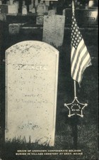 Gray ME Unknown Confederate Soldier Grave c1940s-50s Vintage Postcard picture