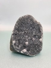 1.6LB Rare Natural Black Amethyst Geode Crystal Cluster Madagascar Healing Stone picture