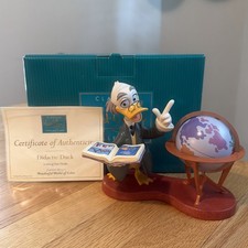 WDCC DISNEY LUDWIG VON DRAKE Statue Figurine  Didactic Duck NIB Globe picture