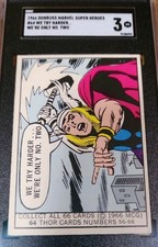 🐲1966 Donruss Marvel Super Heroes #64 THOR🗡 SGC 3 Rookie Year Comic Cards🕷 picture