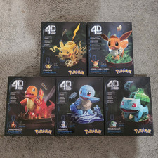 Pokémon 4D Build 3D Puzzle Model Kit Mixed Lot 5 Pack Bulbasaur Eevee picture