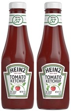 Heinz Ketchup in Glass Bottle 14 oz  Fresh Stock Kosher 2 Bottles picture