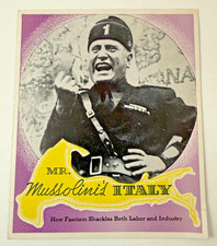 1936 Mr Mussolini's Italy HOW FASCISM SHACKLES Common Sense Booklet Benito Photo picture