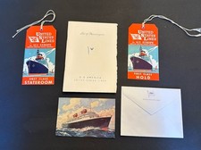 Vintage SS America 1949 First Class Passenger List United States Lines + Extras picture