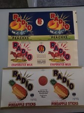 Vintage NOS Radio Can Labels Lot of 5 picture