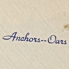 Vintage 1960s Anchors Oars Restaurant Napkin picture
