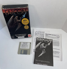 HoloByte Falcon AT F-16 Fighter Simulation Big Box IBM PC on 3.5
