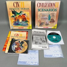 CIB Civilization II Fantastic Worlds & Scenarios Expansions Big Box PC CD-ROM picture