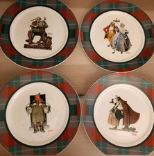 New Set of 4 Norman Rockwell The Saturday Evening Post Dinner Plates 10.5 in picture