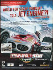 Indianapolis 500 Legends Car Racing Video Game Print Ad / Poster Promo Art 2007 picture