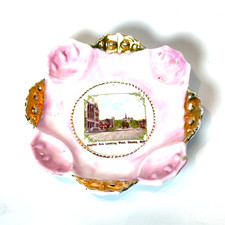OMAHA - CAPITAL AVE -  NEBRASKA NE Antique Souvenir China TRINKET DISH picture