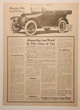 1914 Reo Motor Car The Fifth Summer Series Original Print Ad Ephemera Lansing MI picture