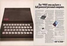 Sinclair ZX81 Computer Vintage 2pg Magazine Ad Print Early 80s Home PC picture