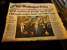 Sept 13, 2001 Newspapers Lot: The Washington Times & USA Today. Rare Find picture
