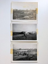 c1940s Jalopy Stock Car Racing Dirt Track - Old Original Vintage Photos Lot of 3 picture