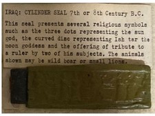 Babylonian Cylinder Seal -from 3rd Dynasty, Uraka the Neo Sumerian period 2000BC picture
