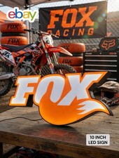Fox Racing Light Up LED Neon Sign MX shocks Motocross Helmet Jersey Honda picture
