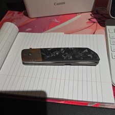 Pohan Leu Custom Knives Hamachi Titanium Knife Folder Carbon Fiber picture