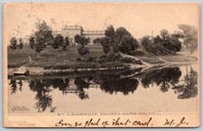 1907 St Lawrence County Alms House Canton NY Reflection ANTIQUE Postcard 5601 picture