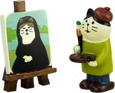 Cute Mini Cat Figurine Resin Cat for Office, Home Decoration Perfect Cute Cat Gi picture