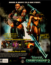 Unreal Championship 2 Xbox 2005 Vintage Video Game Magazine Ad Print picture