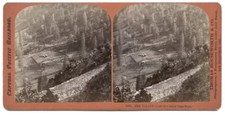 c.1860's STEREOVIEW SV - HOUSEWORTH - THE VALLEY BELOW CAPE HORN picture