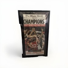 2006 Miami Heat First NBA Championship Archive Framed Newspaper Collection picture