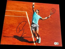 RAFAEL NADAL SIGNED AUTOGRAPH 11x14 PHOTO TENNIS FRENCH OPEN BECKETT BAS AUTO E picture
