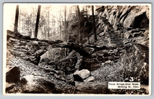 RPPC c1950s Stone Bridge Rock House Hocking Co. Ohio Postcard picture