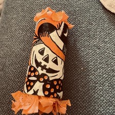 Rare 1 vintage Halloween Crepe Paper Party Favor handmade with prizes no candy picture