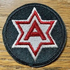 ORIGINAL 1950’s/60’s - US 6th ARMY PATCH - ARMY GREEN BACKGROUND picture
