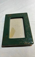 Vintage Green Ceramic Picture Frame with Gold Speckles picture