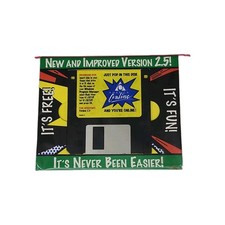AOL America Online v2.5 Floppy Disk Vintage Software Rare Gray disk picture
