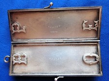 antique vintage STERLING Elks fraternity BPOE calling card & photo carrying case picture