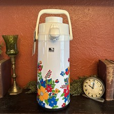 Vintage 70s Apollo Air Pot Flower Power Thermos NWT Pump Dispenser Groovy Retro picture