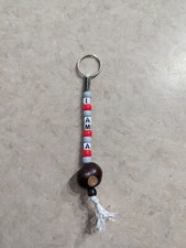 Ohio State Buckeye Beaded Keychain picture