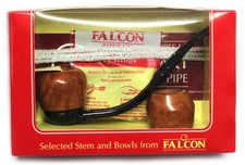 Falcon Hunter Pipe Set with Bent Stem and Algiers and Bulldog Hunter Bowls picture