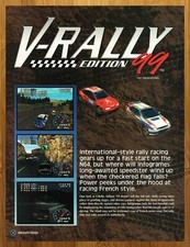 1999 V-Rally Edition 99 N64 Print Ad/Poster Authentic Video Game Art  picture