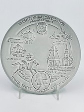 Set of 5 Frankoma Pottery Plates Commemorative Bicentennial 1972-76 Collectible picture