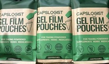 3 Packs Capslogist Gel Film Pouches -120 Count for Supplements Exp. Date 7/27/27 picture