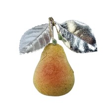 Antique Christmas Ornament / Fruit / Cotton Pear, Circa 1930 (# 18957) picture