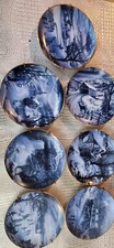 Vintage 1989 Peaceful Village By Rob Sauber Winter Plate 7 In All picture