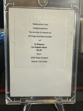 Topps 2026 Topps Football Ty Simpson All Kings Base Parallel Redemption AK-29 picture